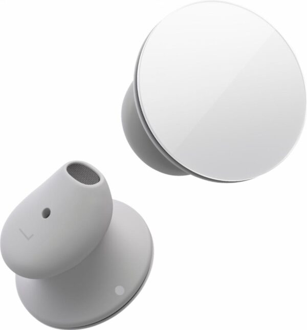 CASTI Microsoft Surface Earbuds, pt. smartphone, wireless, intraauriculare – butoni, microfon pe casca, conectare prin Bluetooth 5.0, Glacier, „HVM-00010” (timbru verde 0.18 lei)