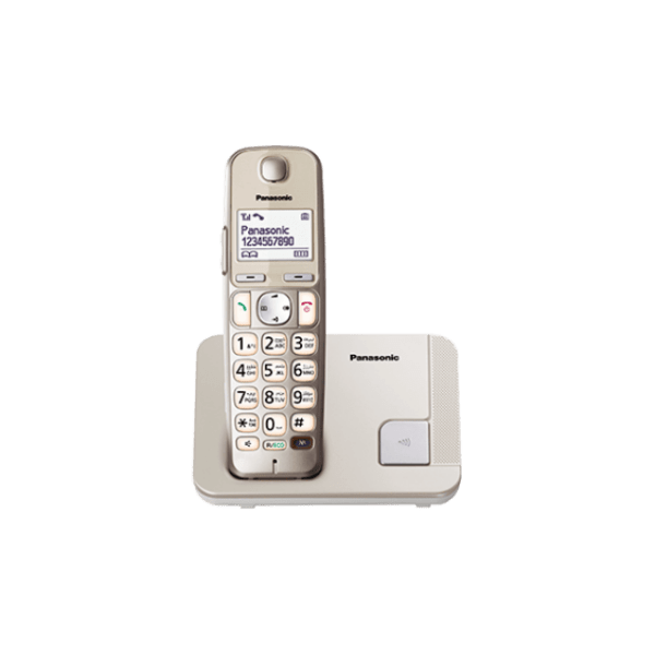 Telefon DECT, argintiu, KX-TGE210FXN, ideal pentru SENIORI „KX-TGE210FXN” (timbru verde 0.8 lei)