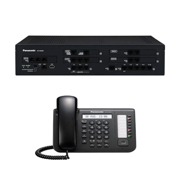 Centrala Telefonica Panasonic KX-NS500NE ( 6/2/16) hibrid, IP si telefon digital KX-DT521 „pack.1-NS” (timbru verde 4.0 lei)