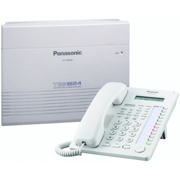 Centrala telefonica KX-TES824CE (3 /8) si telefon proprietar KX-AT7730NE Panasonic „pack.3-TES” (timbru verde 4.0 lei)
