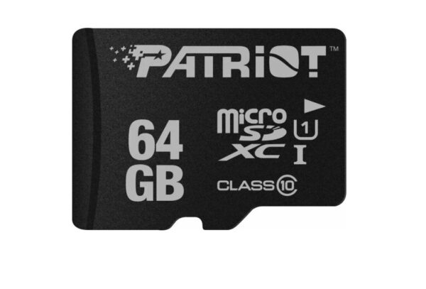 CARD MicroSD PATRIOT, 64 GB, MicroSDXC, clasa 10, standard UHS-I U1, „PSF64GMDC10” (timbru verde 0.03 lei)