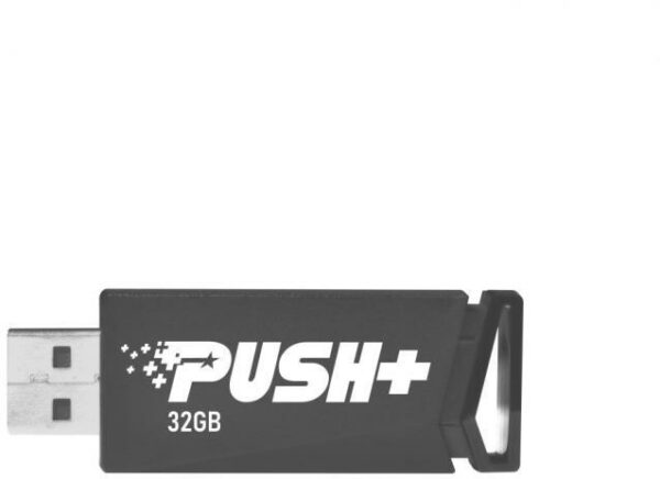 MEMORIE USB 3.2 PATRIOT PUSH+, 32 GB, profil mic, negru, „PSF32GPSHB32U” (timbru verde 0.03 lei)
