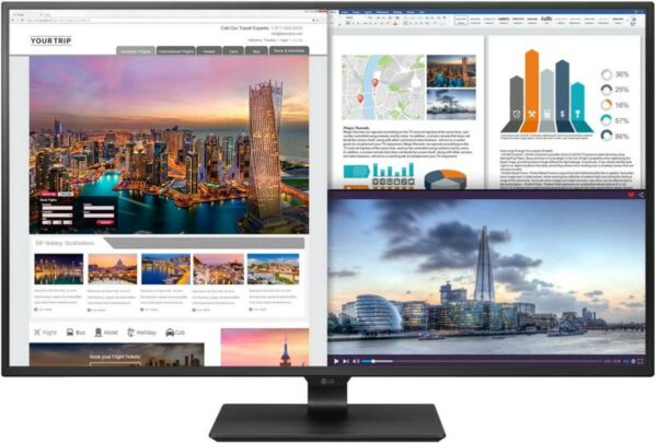 MONITOR LG 42.5 inch, home | office, IPS, 4K UHD (3840 x 2160), Wide, 400 cd/mp, 8 ms, HDMI | DisplayPort, „43UN700-B.AEU” (timbru verde 7 lei)