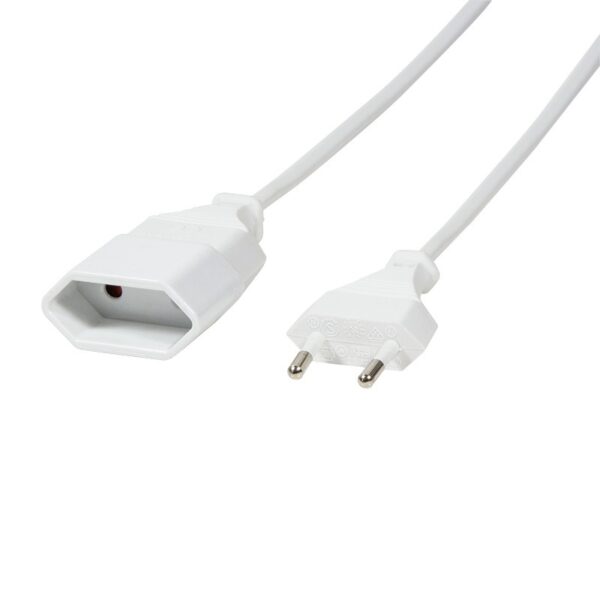 CABLU alimentare LOGILINK 3m, intrare Euro plug, iesire Euro socket, 10A, testat VDE, white, „CP127” (timbru verde 0.18 lei)