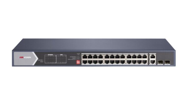 SWITCH. PoE Hikvision, port Gigabit x 20, SFP SFP x 2, carcasa metalica, „DS-3E0528HP-E” (timbru verde 2 lei)