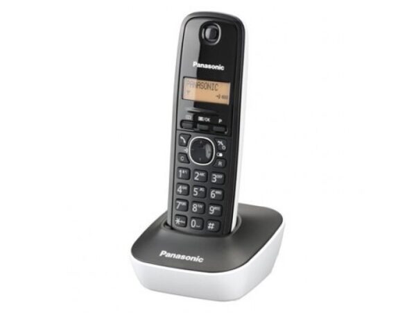Telefon DECT alb/negru, KX-TG1611FXW, Panasonic, „KX-TG1611FXW” (timbru verde 0.8 lei)