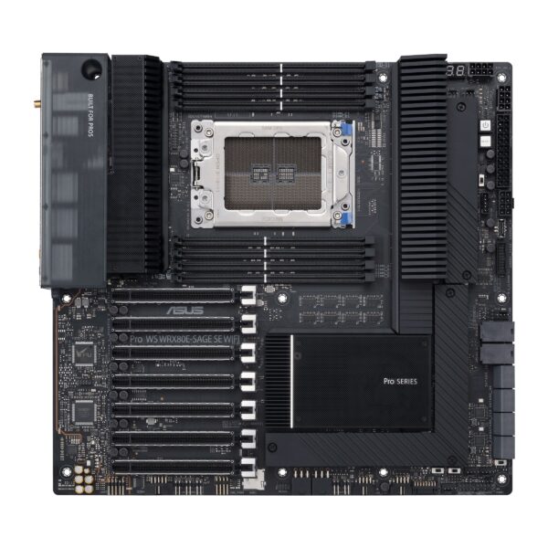 PLACA de BAZA Asus „PRO WS WRX80E-SAGE”, skt sWRX8, EATX, AMD WRX80, 8 x DDR4, max. 2048 GB, 8 x SATA, 3 x M.2, 7.1, „PRO WS WRX80E-SAGE”