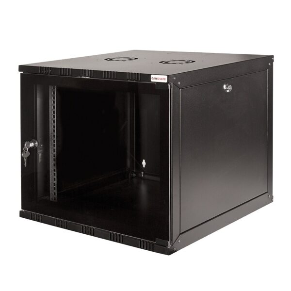 CABINET 19″ LOGILINK 6U 540x400mm, fixare pe perete, Flatpack (dezasamblat), Black, usa sticla cu blocare, otel 1.5mm, sarcina maxima 50Kg, „W06A40B”