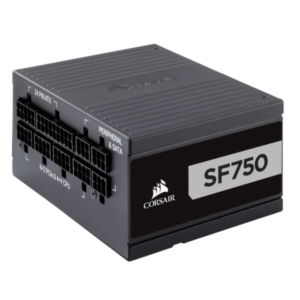 SURSA CORSAIR, 750 W, „SF750” modulara, ATX 12V V2.92, fan 92 mm x 1, 80 Plus Platinum, MB 20+4 pin x 1, CPU 4+4 pin x 2, PCI-E 6+2 pin x 4, SATA x 8, MOLEX 4-pin x 3, „CP-9020186-EU” (timbru verde 2 lei)