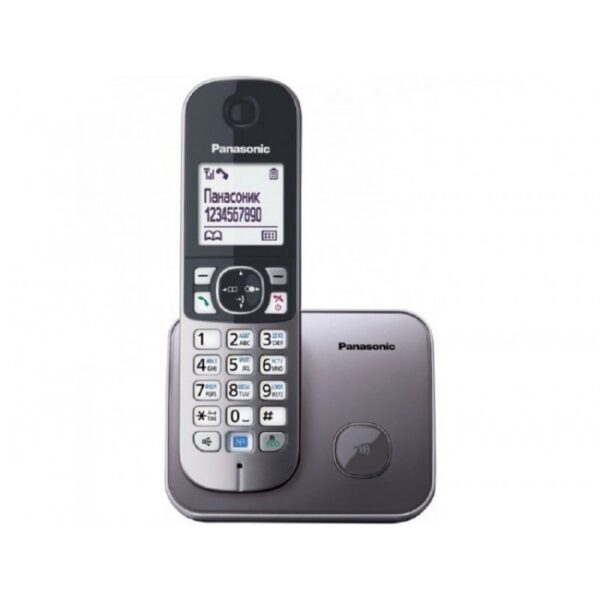 Telefon DECT metalic, KX-TG6811FXM, Panasonic, „KX-TG6811FXM” (timbru verde 0.8 lei)