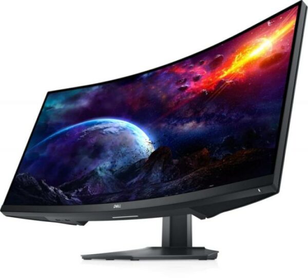 MONITOR Dell 34 inch, Gaming, VA, UWQHD (3440 x 1440), Wide | curbat, 300 cd/mp, 4 ms, HDMI | DisplayPort, „S3422DW” (timbru verde 7 lei)