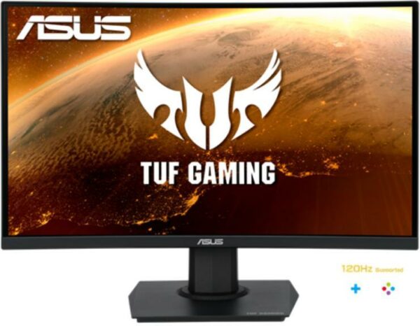 MONITOR Asus – gaming 23.6 inch, Gaming, VA, Full HD (1920 x 1080), Wide, 250 cd/mp, 1 ms, HDMI | DisplayPort, „VG24VQE” (timbru verde 7 lei)