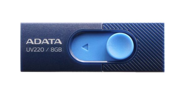 MEMORIE USB 2.0 ADATA 32 GB, retractabila, carcasa plastic,BLUE/NAVY, „AUV220-32G-RBLNV” (timbru verde 0.03 lei)
