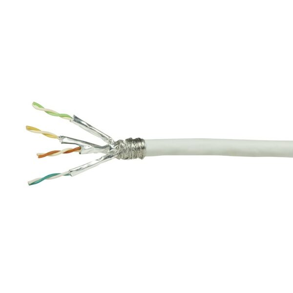 ROLA CABLU S/FTP LOGILINK Cat6, cupru-aluminiu,100 m, alb, AWG23, dublu ecranat „CPV0039”