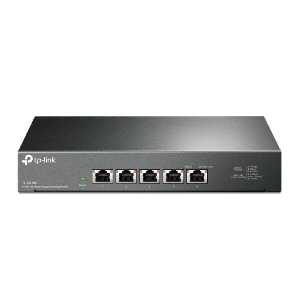 SWITCH TP-LINK 5 porturi 10G. carcasa metalica „TL-SX105” (timbru verde 2 lei)