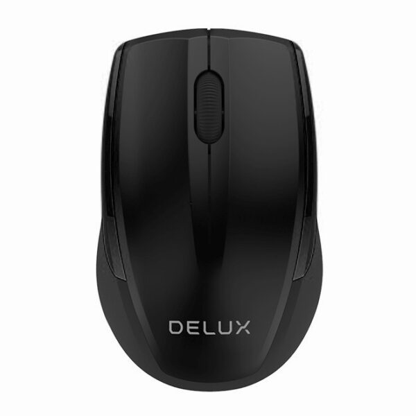 MOUSE DELUX, PC sau NB, wireless, 2.4GHz, optic, 1600 dpi, butoane/scroll 3/1, , negru, „M321GX” (timbru verde 0.18 lei)