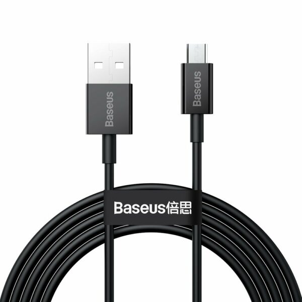 CABLU alimentare si date Baseus Superior, Fast Charging Data Cable pt. smartphone, USB la Micro-USB 2A, 2m, negru „CAMYS-A01” (timbru verde 0.08 lei) – 6953156208483