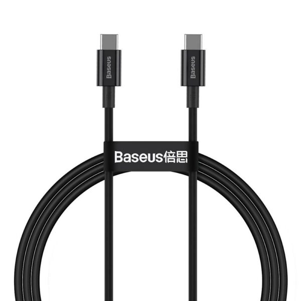 CABLU alimentare si date Baseus Superior, Fast Charging Data Cable pt. smartphone, USB Type-C la USB Type-C 100W, 1m, negru „CATYS-B01” (timbru verde 0.08 lei) – 6953156208438