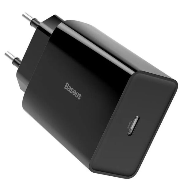 INCARCATOR retea Baseus Speed Mini, Quick Charge 20W, 1 x USB Type-C 5V/3A max, negru „CCFS-SN01” (timbru verde 0.18 lei) – 6953156201699