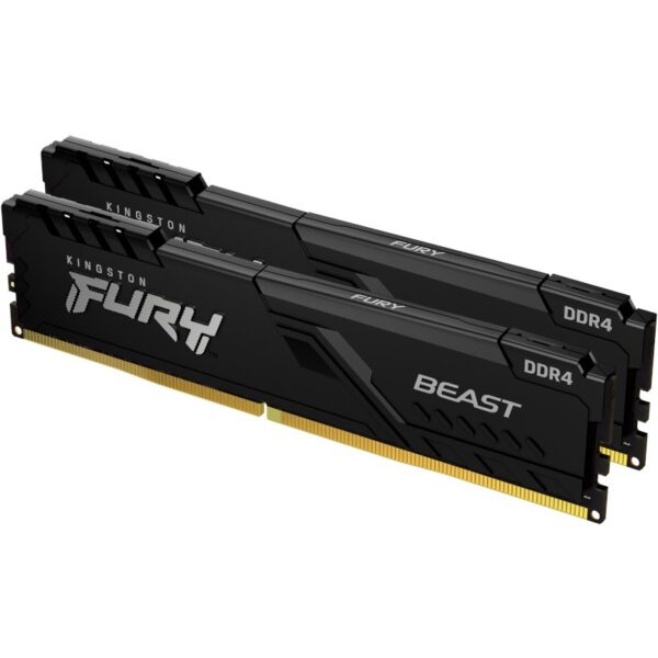 Memorie DDR Kingston – gaming DDR4 8 GB, frecventa 3200 MHz, 4 GB x 2 module, radiator, „KF432C16BBK2/8”