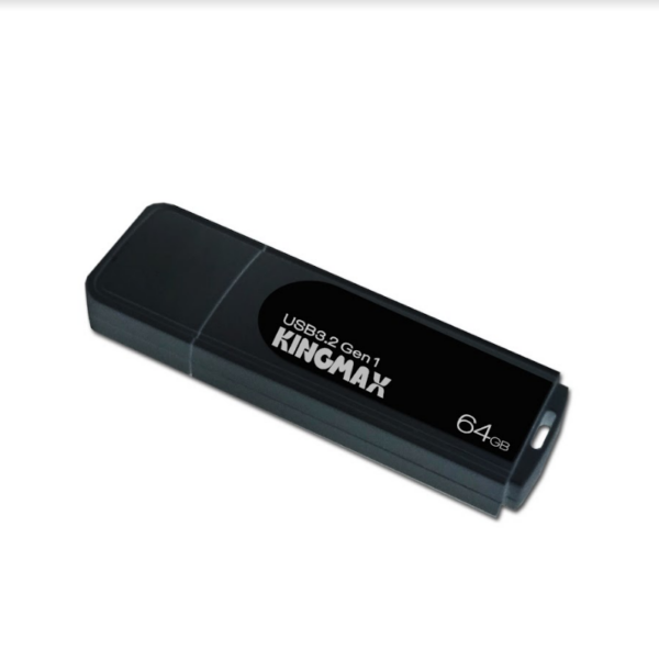 MEMORIE USB 3.2 Gen 1 KINGMAX 64 GB, cu capac, plastic, negru, „KM64GPB07B” (timbru verde 0.03 lei)