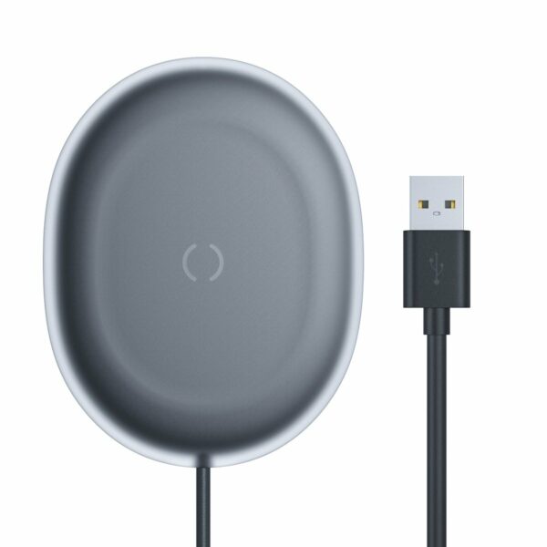 INCARCATOR wireless Baseus Jelly Qi 15W, compatibilitate smartphones, cablu Type-C la USB inclus, negru „WXGD-01” (timbru verde 0.18 lei) – 6953156223691