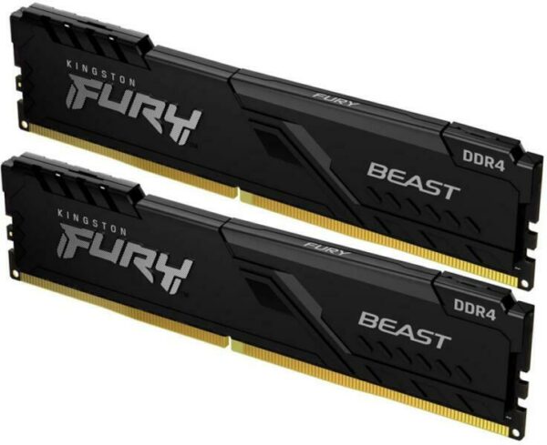 Memorie DDR Kingston – gaming DDR4 16 GB, frecventa 2666 MHz, 8 GB x 2 module, radiator, „KF426C16BBK2/16”