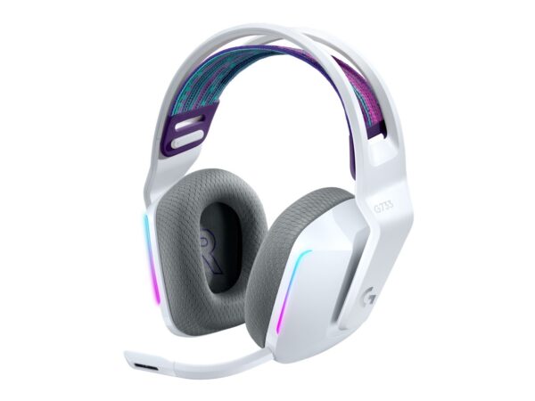 LOGITECH G733 LIGHTSPEED Wireless RGB Gaming Headset – WHITE – 2.4GHZ – EMEA, „981-000883” (timbru verde 0.8 lei)