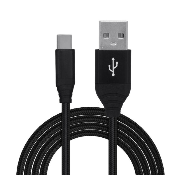 CABLU alimentare si date SPACER, pt. smartphone, USB 3.0 (T) la Type-C (T), Braided,2.1A ,Retail pack, 0.5m, black, „SPDC-TYPEC-BRD-BK-0.5” (timbru verde 0.08 lei)