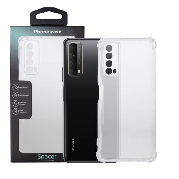 Husa Huawei telefon P Smart, transparent, tip back cover, protectie suplimentara antisoc la colturi, material flexibil TPU, „SPPC-HU-P-S-CLR”