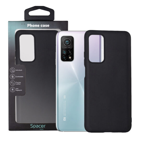 Husa Xiaomi Mi 10T Pro 5G Spacer, negru, grosime 1.5mm, material flexibil TPU „SPPC-XI-MI-10TP5G-TPU”