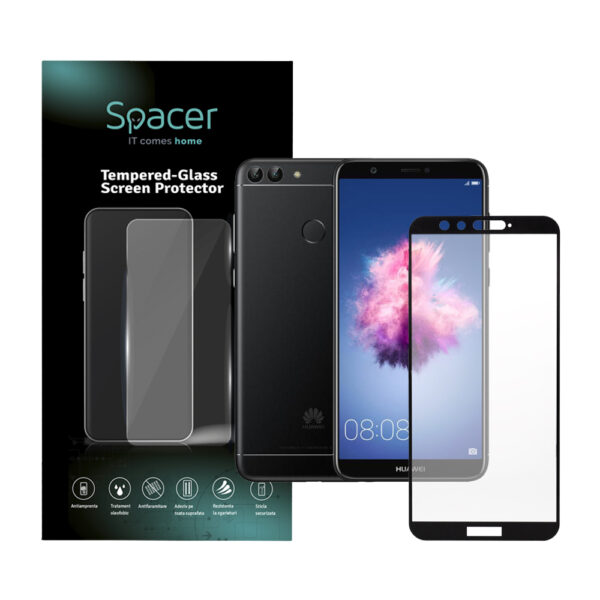 FOLIE STICLA Spacer pentru Huawei P Smart S, grosime 0.3mm, acoperire totala ecran, strat special anti-ulei si anti-amprenta, Tempered Glass, sticla 9D, duritate 9H „SPPG-HU-P-SS-TG”