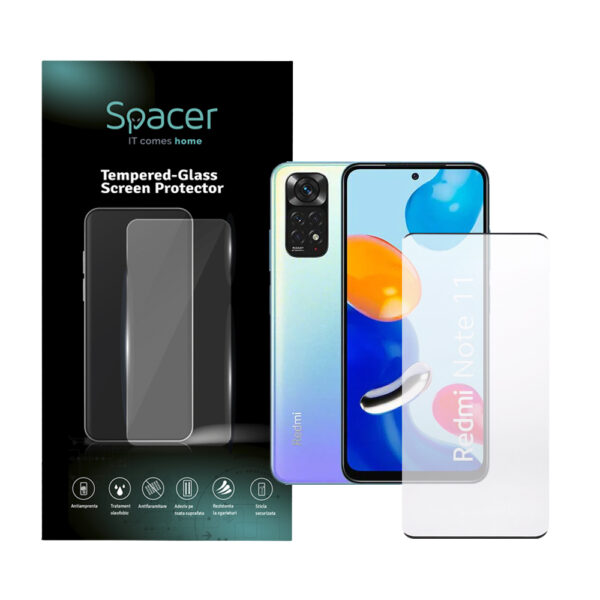 FOLIE STICLA Spacer pentru Xiaomi Mi 11 5G, grosime 0.3mm, acoperire totala ecran, strat special anti-ulei si anti-amprenta, Tempered Glass „SPPG-XI-MI-115G-TG”