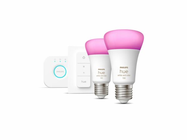 SET 2 becuri smart LED Philips, soclu E27, putere 9.5W, forma clasic, lumina toate nuantele de alb, alimentare 220 – 240 V, „000008719514291379” (timbru verde 0.9 lei)