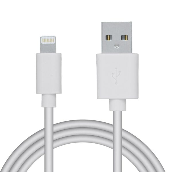 CABLU alimentare si date SPACER, pt. smartphone, USB 2.0 (T) la Lightning (T), pentru Iphone,PVC,Retail pack, 1m, White,  „SPDC-LIGHT-PVC-W-1.0” (timbru verde 0.08 lei)