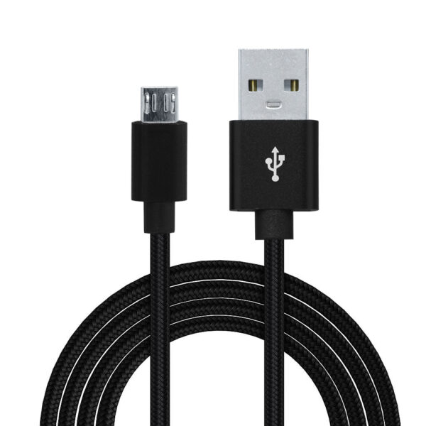 CABLU alimentare si date SPACER, pt. smartphone, USB 2.0 (T) la Micro-USB 2.0 (T), Braided,,Retail pack, 1m, black, „SPDC-MICRO-BRD-BK-1.0” (timbru verde 0.08 lei)