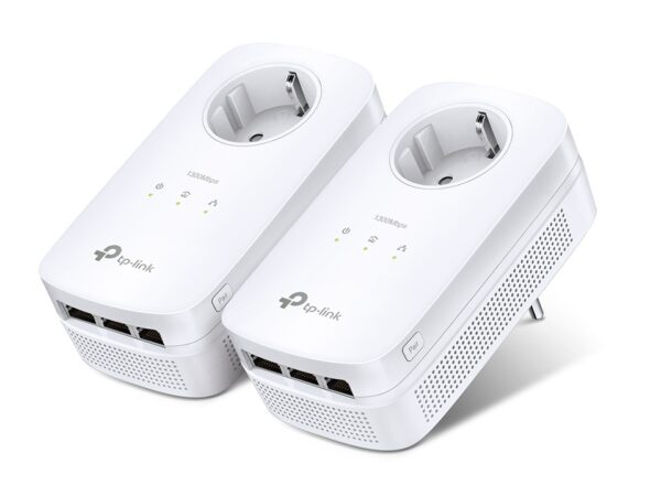 KIT ADAPTOR POWERLINE TP-LINK tehnologie AV2, AV1300, pana la 1300Mbps, 3 porturi Gigabit, priza AC, 2 buc. „TL-PA8030P KIT” (timbru verde 2 lei)