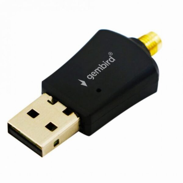 ADAPTOR RETEA GEMBIRD , extern, USB 2.0, suporta pana la 802.11n 300 Mbps, antena detasabila, „WNP-UA300P-02” (timbru verde 0.18 lei)