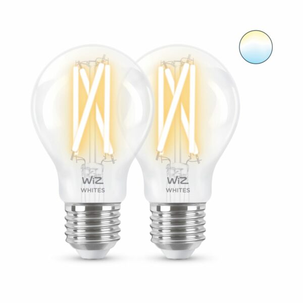 SET 2 becuri smart LED Philips, soclu E27, putere 7W, forma clasic, lumina toate nuantele de alb, alimentare 220 – 240 V, „000008719514551053”(timbru verde 0.9 lei)
