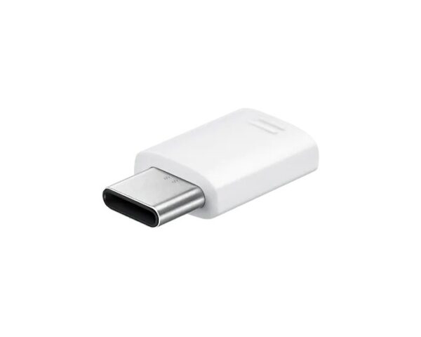 Adaptor USB smartphone Samsung, USB Type-C (T) la Micro-USB (M), alb, „EE-GN930BWEGWW” (timbru verde 0.08 lei)