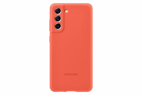 HUSA Smartphone Samsung, pt Galaxy S21 Fe, tip back cover (protectie spate), silicon, ultrasubtire, portocaliu, „EF-PG990TPEGWW”