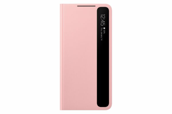 HUSA Smartphone Samsung, pt Galaxy S21+, tip smart book cover, poliuretan, Clear View Cover, roz, „EF-ZG996CPEGEE”