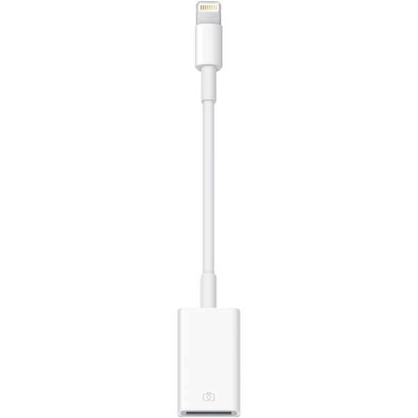 Adaptor USB smartphone Apple, Lightning (T) la USB 2.0 (M), cauciuc, alb, „md821zm/a” (timbru verde 0.08 lei)