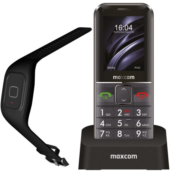 Telefon cu butoane, Maxcom, „MM735” ecran 2.2 inch, rez. camera 2 Mpix, 2G, OEM, acumulator 1400 mAh, negru, „MM735 Black” (timbru verde 0.55 lei)