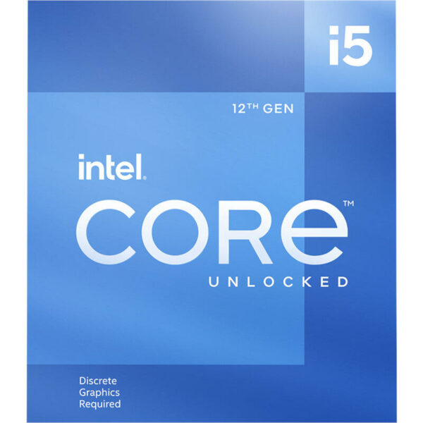 CPU INTEL i5-12600KF, skt LGA 1700, Core i5, frecventa 3.7 GHz, turbo 4.9 GHz, 10 nuclee, putere 125 W, „BX8071512600KF”