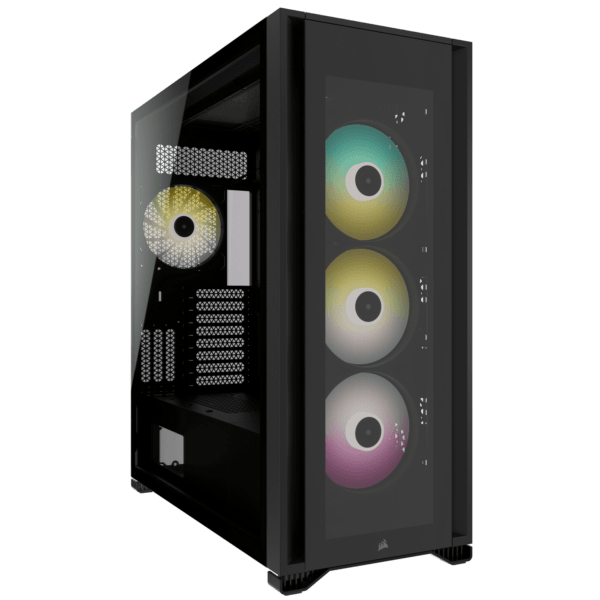 CARCASA CORSAIR Tower, ATX, „iCUE 7000X RGB”, fara sursa, sticla securizata, fan x 4, USB 3.0 x 4, USB 3.1 Type-C x 1, Jack 3.5 mm x 1, mesh pt. filtrare praf, negru, „CC-9011226-WW” (timbru verde 0.32 lei)