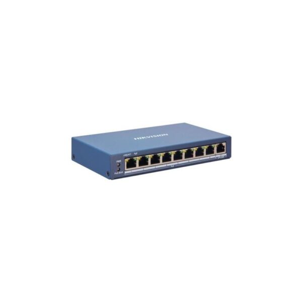 SWITCH. PoE Hikvision, port 10/100 x 8 | Gigabit x 1, managed, carcasa metalica, „DS-3E1309P-EI” (timbru verde 2 lei)