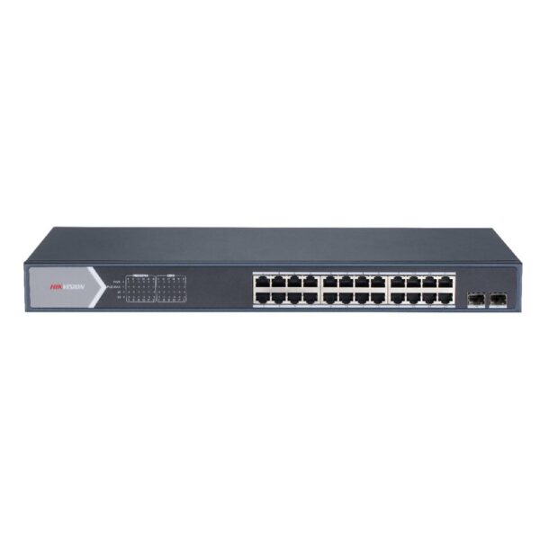 SWITCH. PoE Hikvision, port Gigabit x 24, SFP SFP x 2, rackabil, carcasa metalica, „DS-3E1526P-SI” (timbru verde 2 lei)