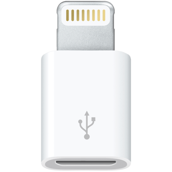 Adaptor USB smartphone Apple, Lightning (T) la Micro-USB (M), alb, „md820zm/a” (timbru verde 0.08 lei)