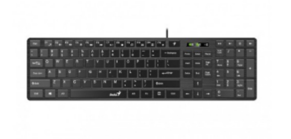 TASTATURA GENIUS USB, 104 taste (chocolate style), black, „SlimStar 126” „31310017400” (timbru verde 0.8 lei)